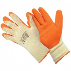 Orange Latex General Safety Gloves